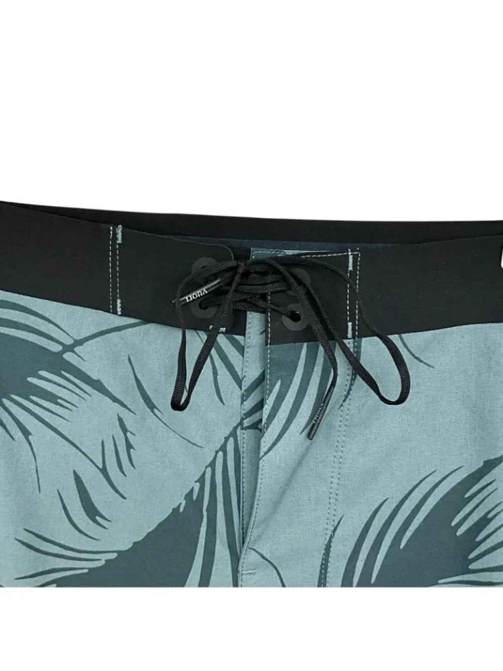 Vuori Knox Boardshorts Mens 36 Green Palm Stretch Pockets Swim Surfing Beach